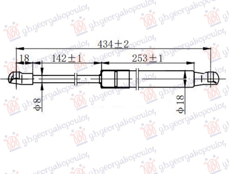 AMORTIZER GEPEK STAKLA (431L-120N)