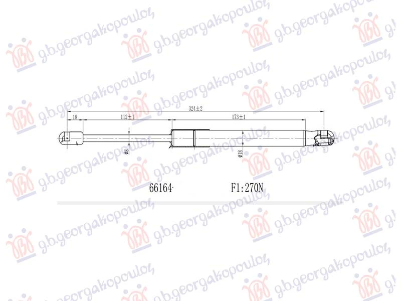AMORTIZER GEPEK VRATA (325L-270N)