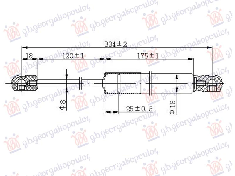 AMORTIZER GEPEK VRATA (334L-480N)