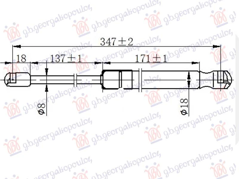 AMORTIZER GEPEK VRATA (345L-375N)