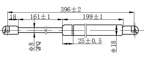 AMORTIZER GEPEK VRATA (393L-170N)