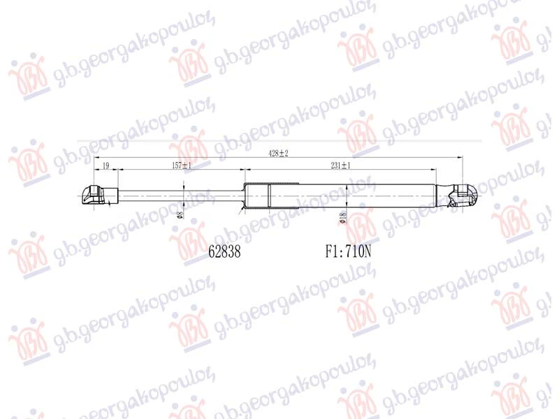 AMORTIZER GEPEK VRATA (429L-710N)