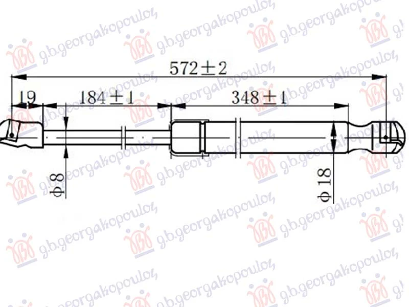 AMORTIZER GEPEK VRATA (570L-620N)
