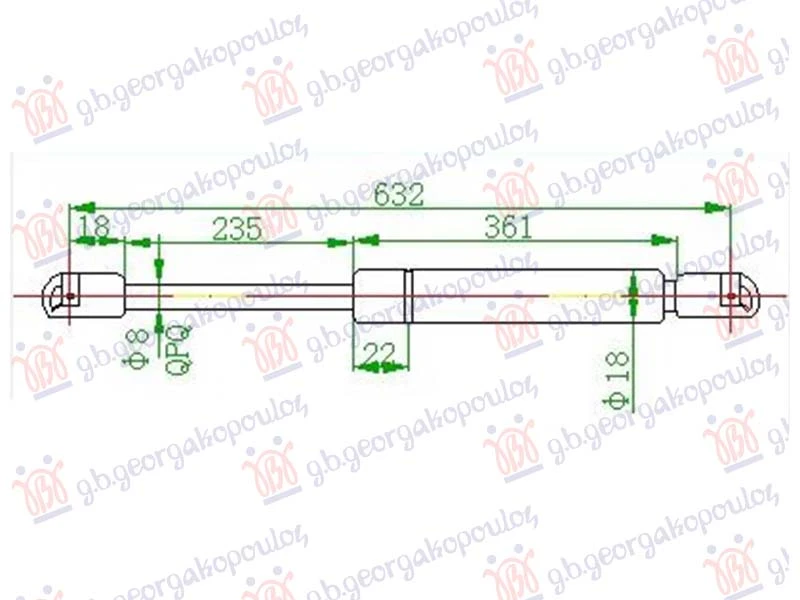 AMORTIZER GEPEK VRATA (632L-510N)