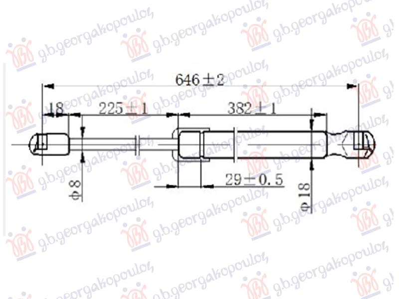 AMORTIZER GEPEK VRATA (646L-235N)