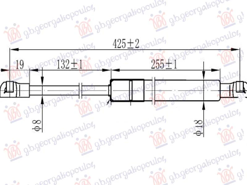 AMORTIZER GEPEK VRATA (CABRIO) (425L-320N)