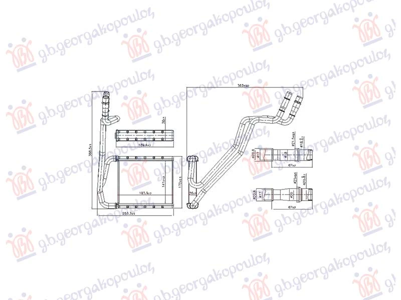 GREJAC KABINE 1.0/1.1/1.5 ZA SVE MODELE (MAN/AUTO) (184x141) (NISSENS)