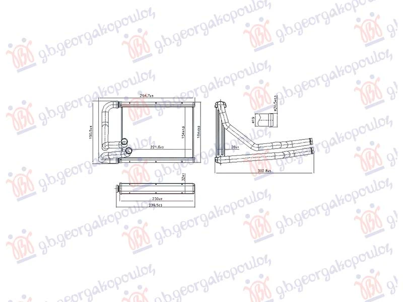 GREJAC KABINE 1.0/1.6 ZA SVE MODELE (MAN/AUTO) (153x222) (NISSENS)