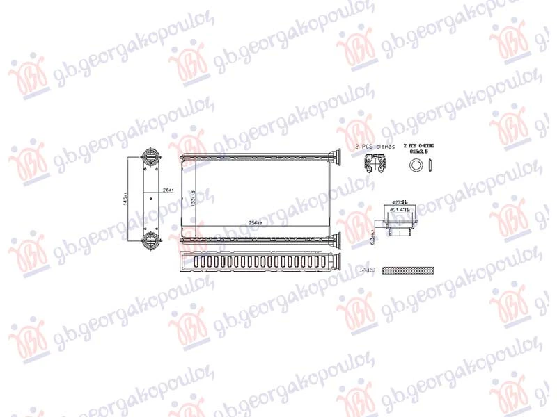 GREJAC KABINE 1.6/2.0/3.0 ZA SVE MODELE (MAN/AUTO) (230x134) (NISSENS)
