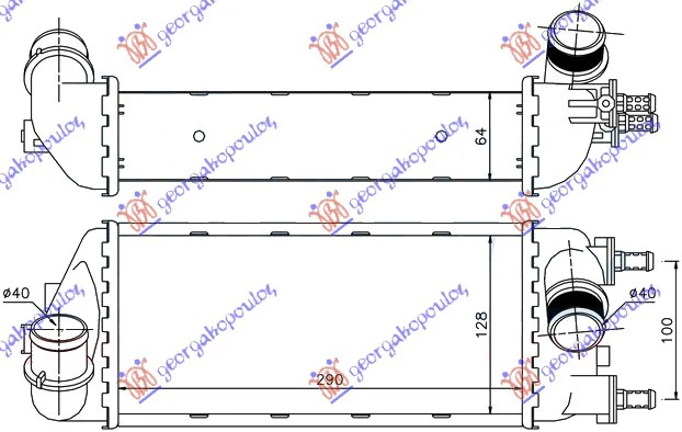HL. INTERKULERA 1.3 DIZ -09BEN 29x13x6,5