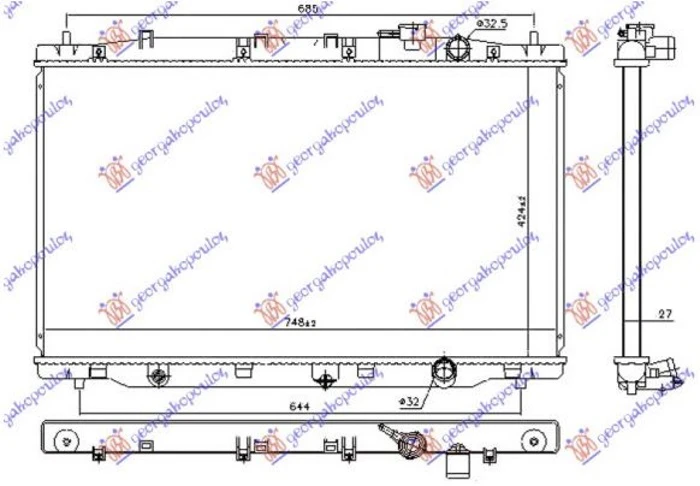 HLAD 1.6 i-DTEC DIZEL (424x748x27)(KOYO)