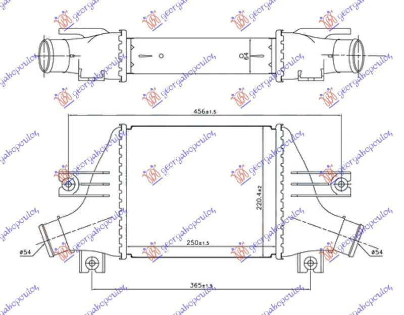 HLAD. INTERC.  1.6-1.8 HDi DIZEL