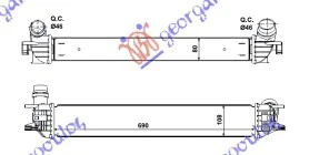 HLAD INTERC. 1.6i16V-1.5DCi (690x112x80)