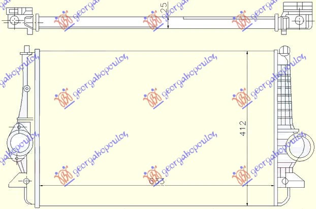 HLAD INTERC. 1.9-2.0 TDi (632x415x26)02-