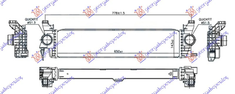 HLAD. INTERC.1.6 (109/111CDi)(650x143x50