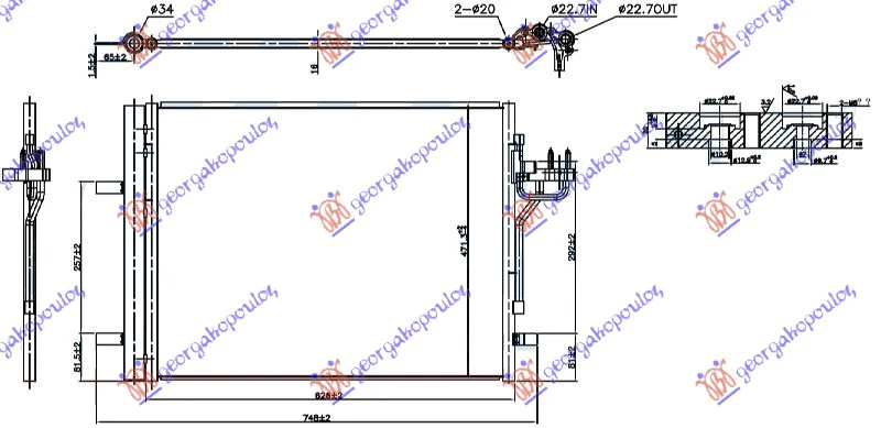 HLAD. KLIME 1.6 TDCI ECONETIC (62.6x47)