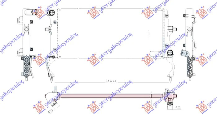 HLAD. MOTORA 1.0-1.4 BENZIN (650x290x26)