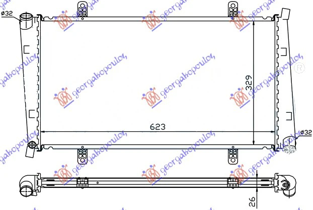 HLAD MOTORA 1.9 T.D (62.2x33x27) 00-06