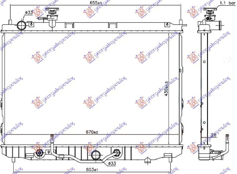 HLAD MOTORA 2.0i 16v AUTO (43x67x26)