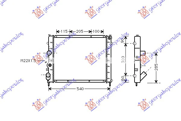 HLAD MOTORA DIZEL (48x44x40) SA SRAFOM