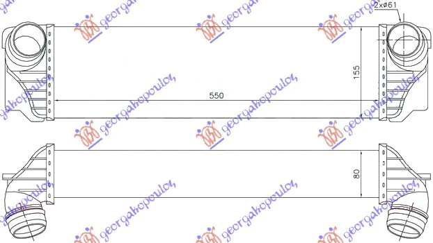 HLAD.INTERC.2.0-2.5-3.0 DIZEL (550x155x8