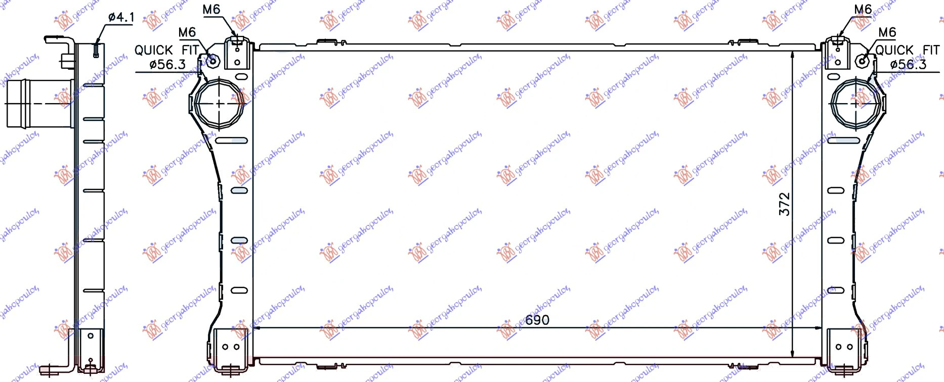 HLAD.INTERCOOLER. 2.0-2.2 D4D -09