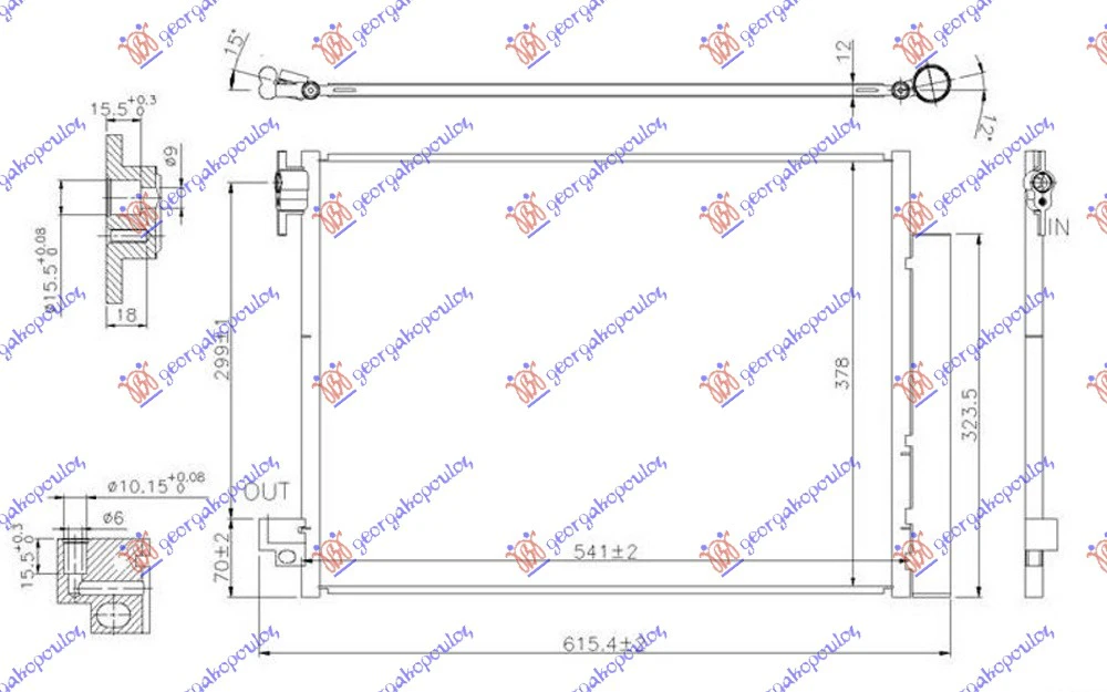HLADNJAK KLIME BENZIN/DIZEL (510x397x12) 2012- VALEO TYPE (NRF)