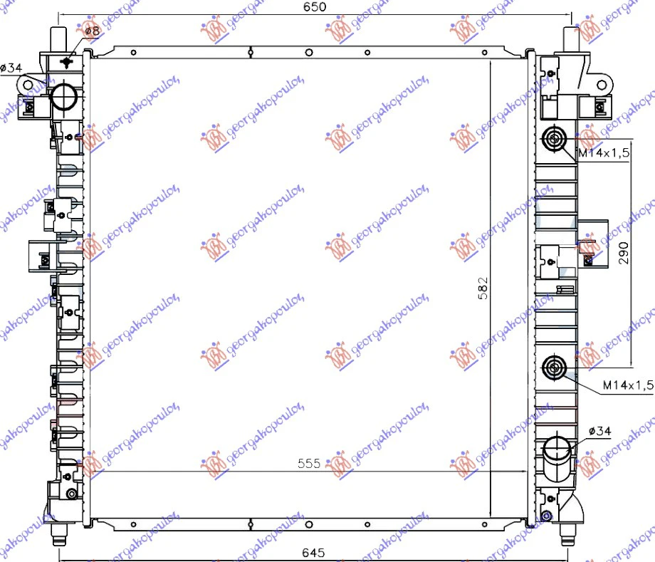 HLAD.MOT. 2.0 Xdi DIZ.AUTO (555x580x26)