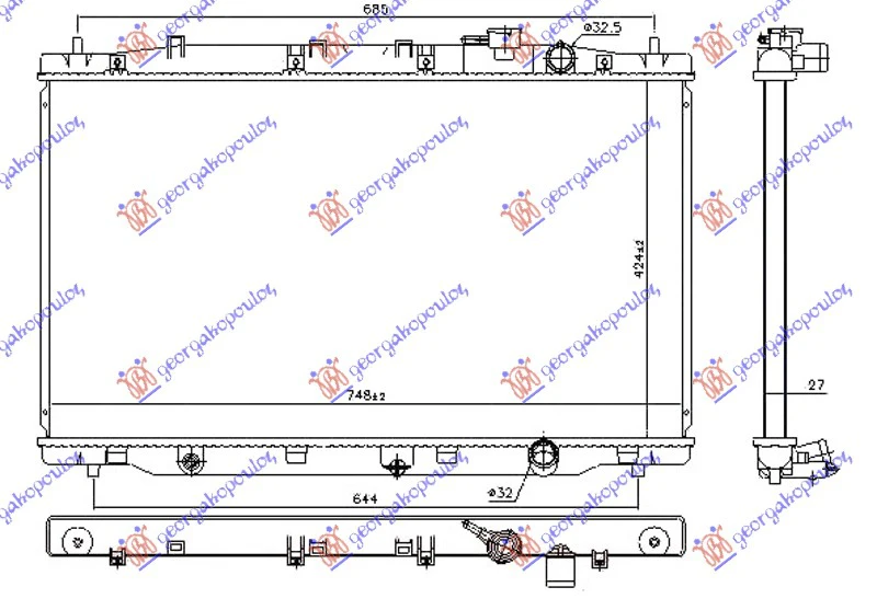 HLAD.MOTORA 1.6i DIESEL (424x748) (KOYO)