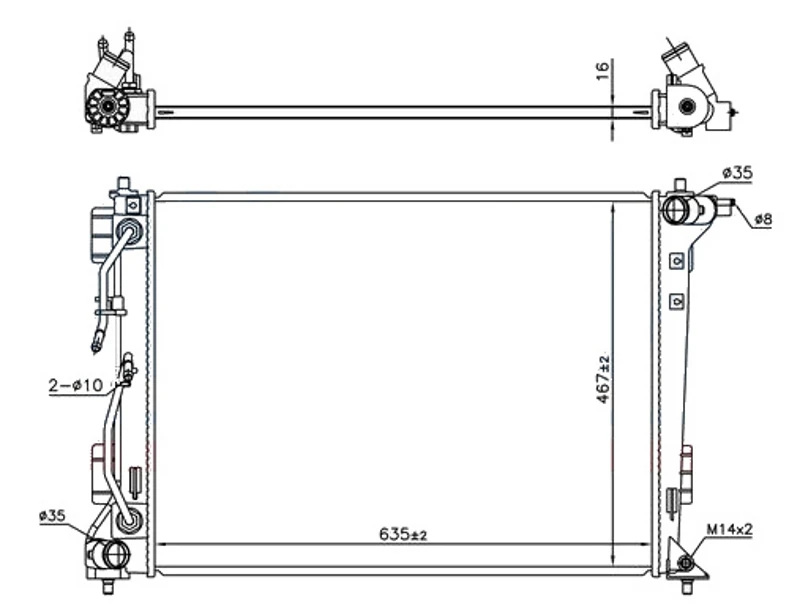 HLADNJ. MOT. 1.6-2.0BEN AUTO 64x46 CESKA