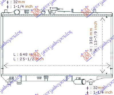 HLADNJAK 1.6-1.8CC 16V +/-A/C(64.8X35)