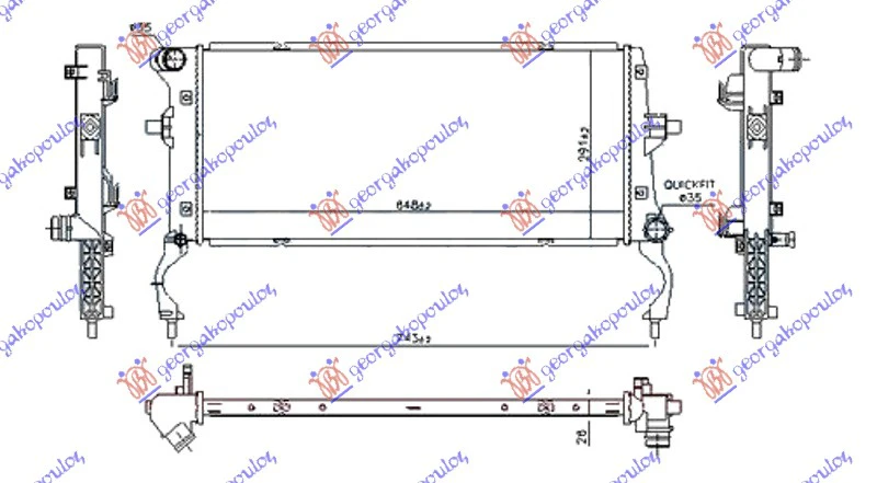 HLADNJAK 1.6 CRDi AUTO DIZ (480x395x26)