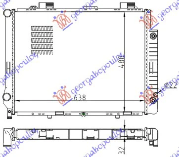 HLADNJAK 2.8-3.2 BENZ+/-A/C A/T.(64x49.2