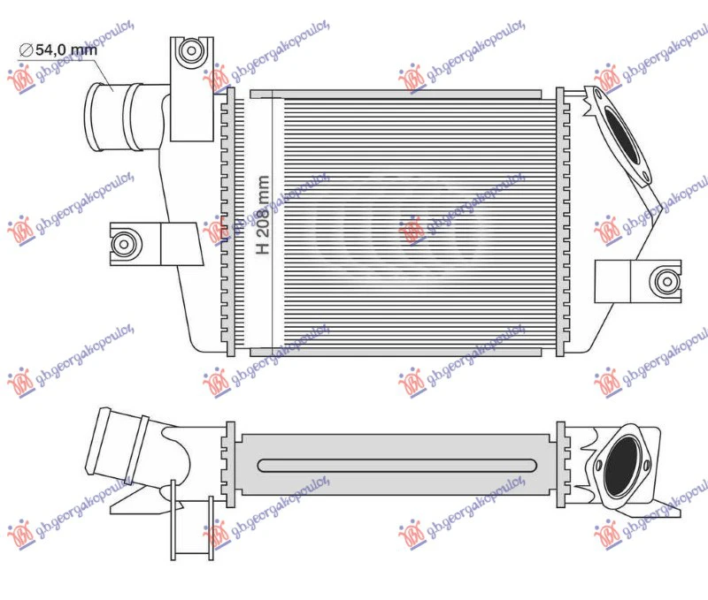 HLADNJAK INTERCO.2.5TD(275x204x50)