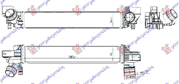 HLADNJAK INTERKULERA 1.5 (225xe HIBRID) BENZIN (585x95x98)
