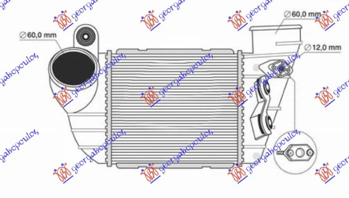 HLADNJAK INTERKULERA 1.8T BENZIN (183x161)