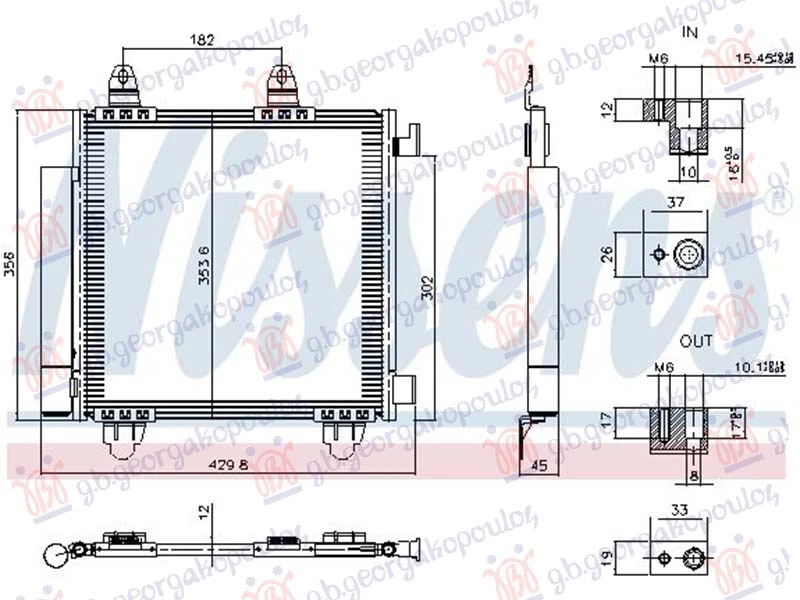 HLADNJAK KLIME 1.0 BENZIN (353x360) (NISSENS)