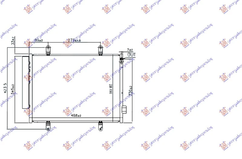 HLADNJAK KLIME 1.0 BENZIN (488x353x12) (KOYO)