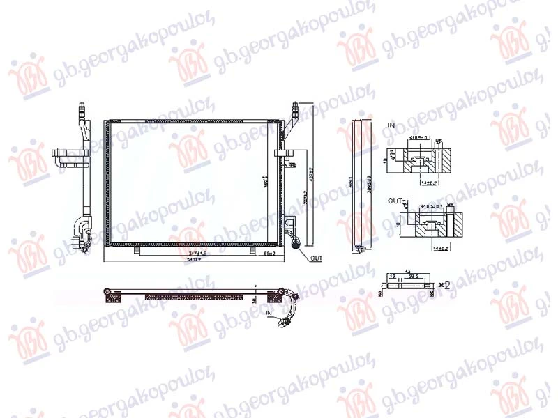 HLADNJAK KLIME 1.0 EcoBoost BENZIN (MAN) (500x359x16) (NISSENS)