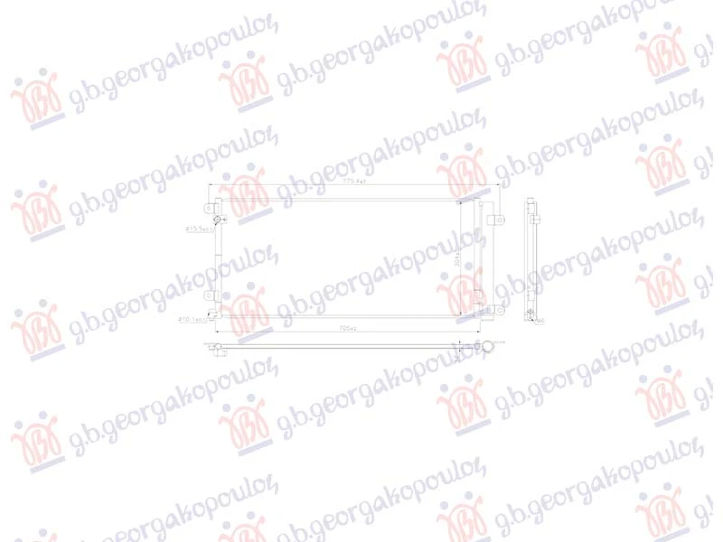 HLADNJAK KLIME 1.0/1.5 VTEC BENZIN (665x305x12) (KOYO)