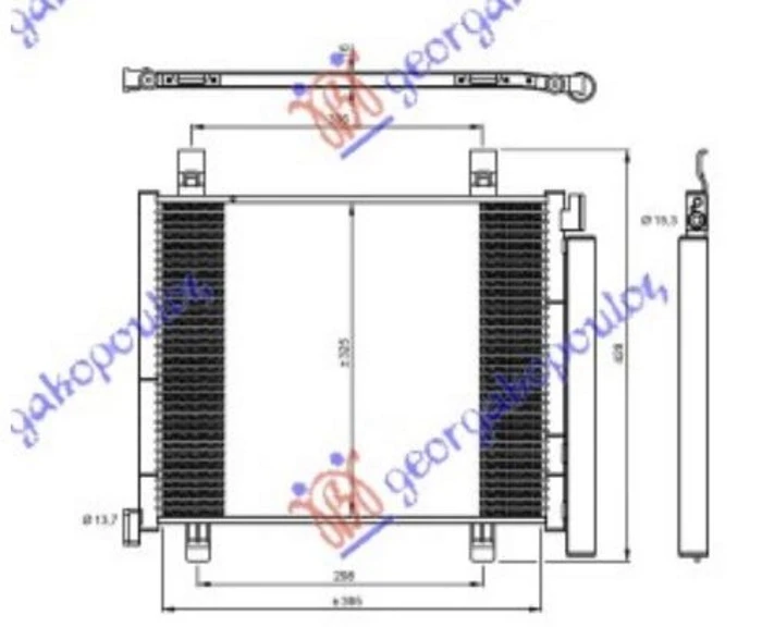 HLADNJAK KLIME 1.0i /12V (400x330x16) (MARELLI)