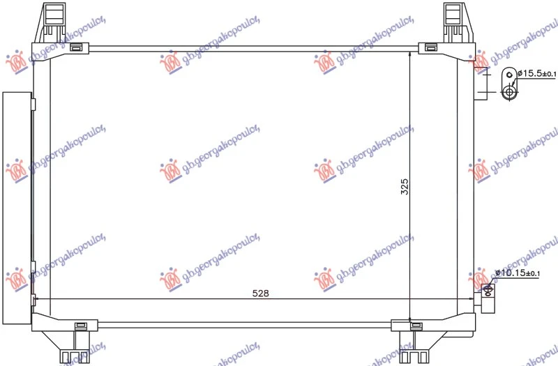 HLADNJAK KLIME 1.0i/1.3 16v (497x320x16) (FRANCUSKA) (NRF)