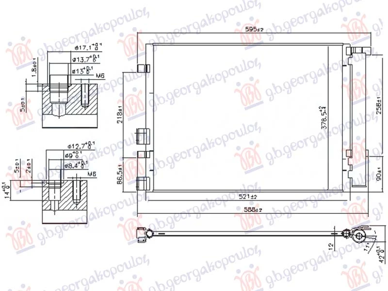 HLADNJAK KLIME 1.1/1.6 CRDi DIZEL (500x360x12)