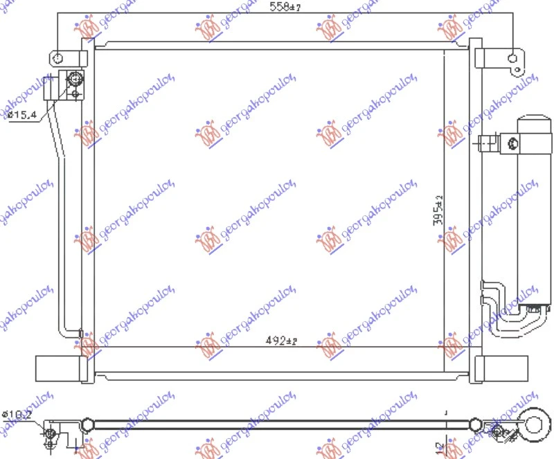 HLADNJAK KLIME 1.2 DIG-T/1.6 DIG-T BENZIN (492x395) (KOYO)