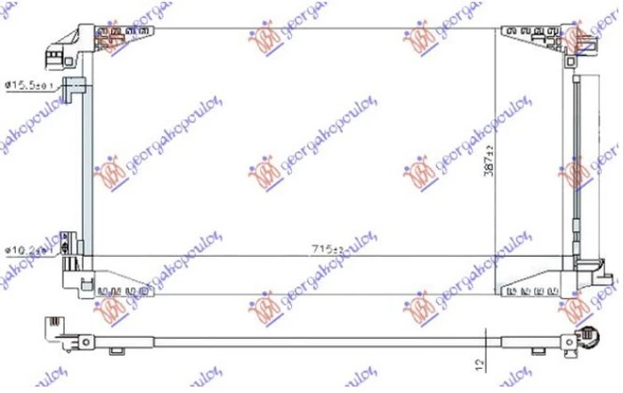 HLADNJAK KLIME 1.2 TURBO BENZIN (690x400x12) (NRF)