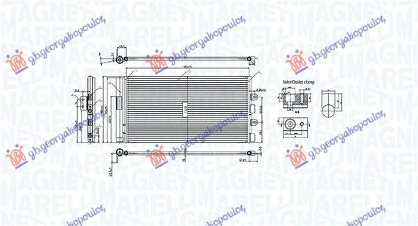HLADNJAK KLIME 1.2CC (570x320) (VALEO TIP) (MARELLI)