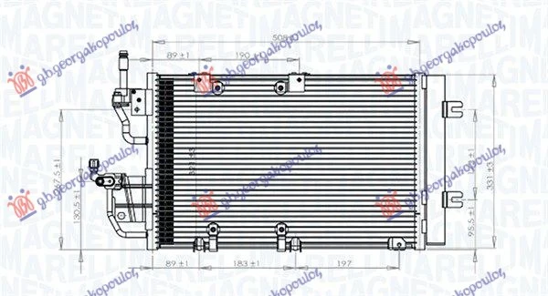 HLADNJAK KLIME 1.3-1.7-1.9 CDTi-2.0 OPC (495x300) (MARELLI)