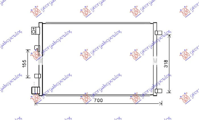 HLADNJAK KLIME 1.5 DCi (610x390x16) (MARELLI)