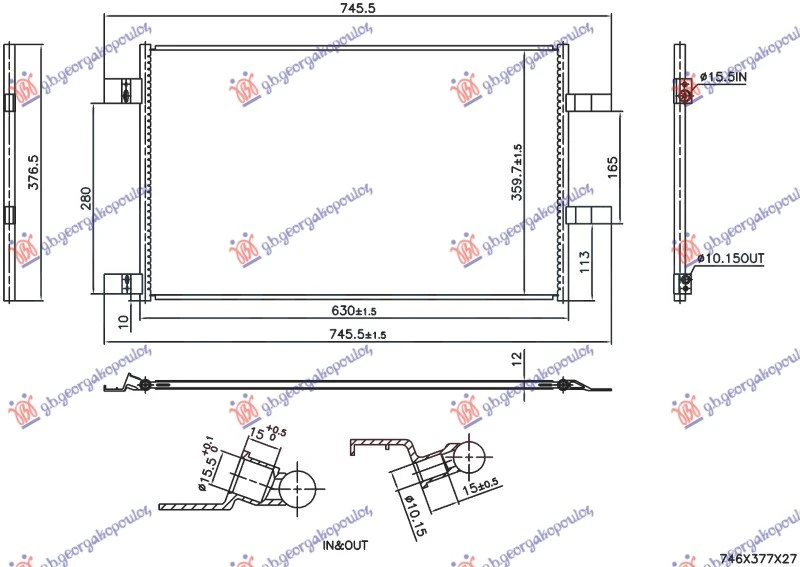 HLADNJAK KLIME 1.5 Dci DIZEL (598x370x12)