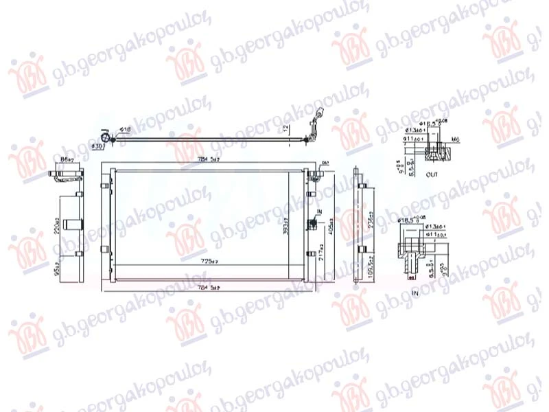 HLADNJAK KLIME 1.5 DIZEL 2018- (725x393x12)